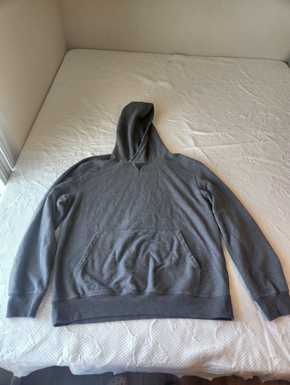 Men's Gray Hoodie Sweatshirt - Classic Pullover Hood